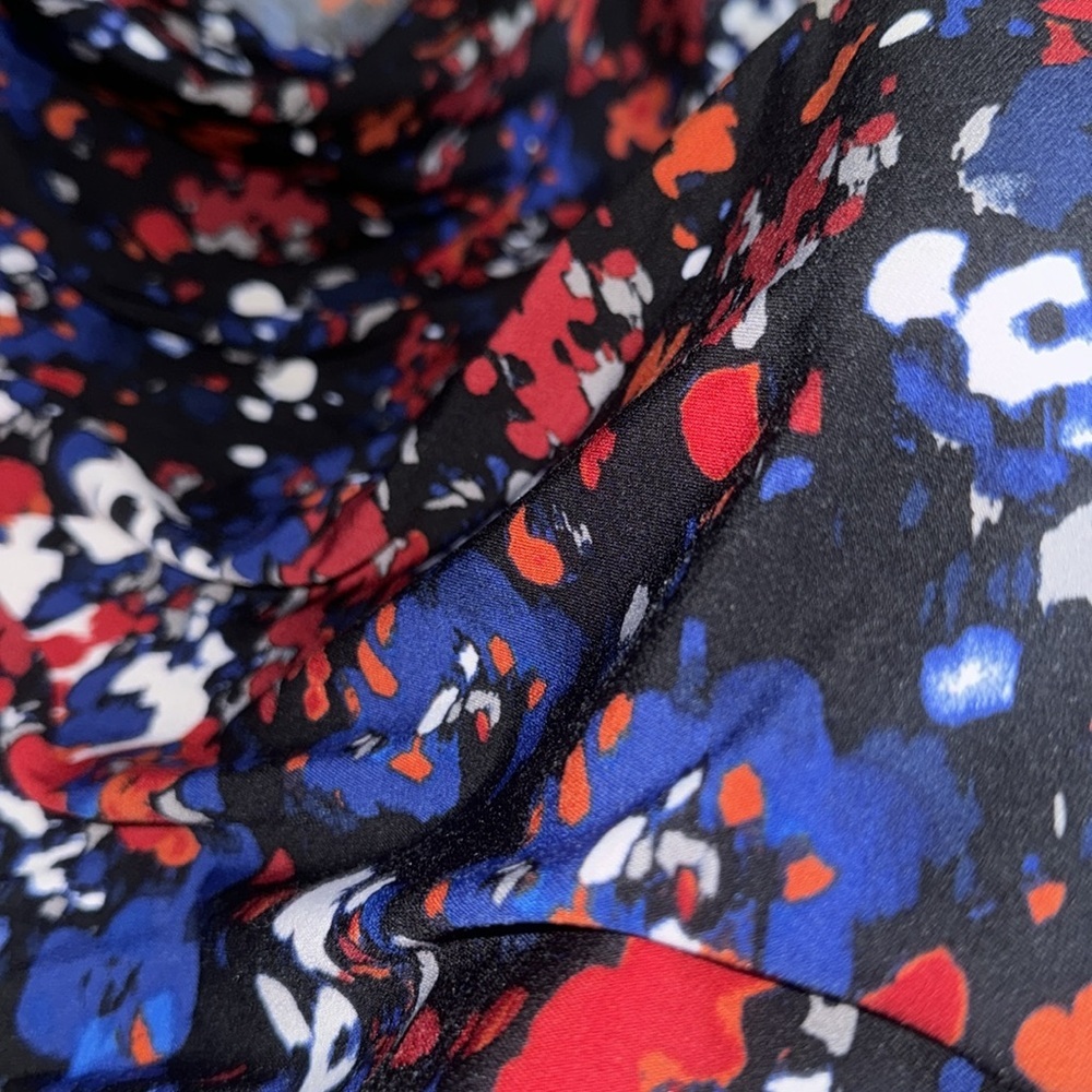 George-  Women's multi color drape neck sleeveless blouse Size Small - Picture 10 of 10